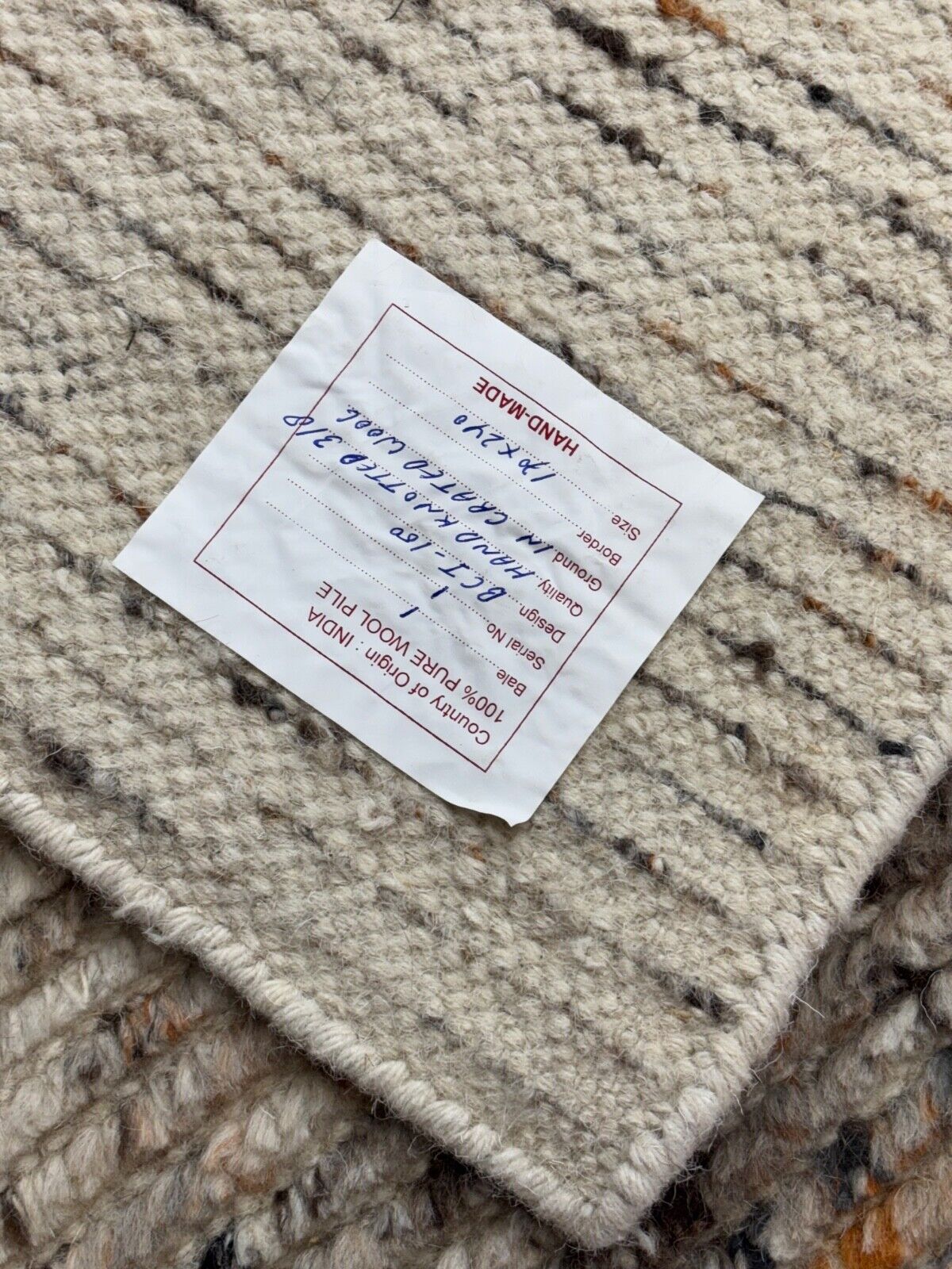 Handgeknüpfter Wollteppich 170x240 cm Kurzflor und Hochflor Modern Design st1