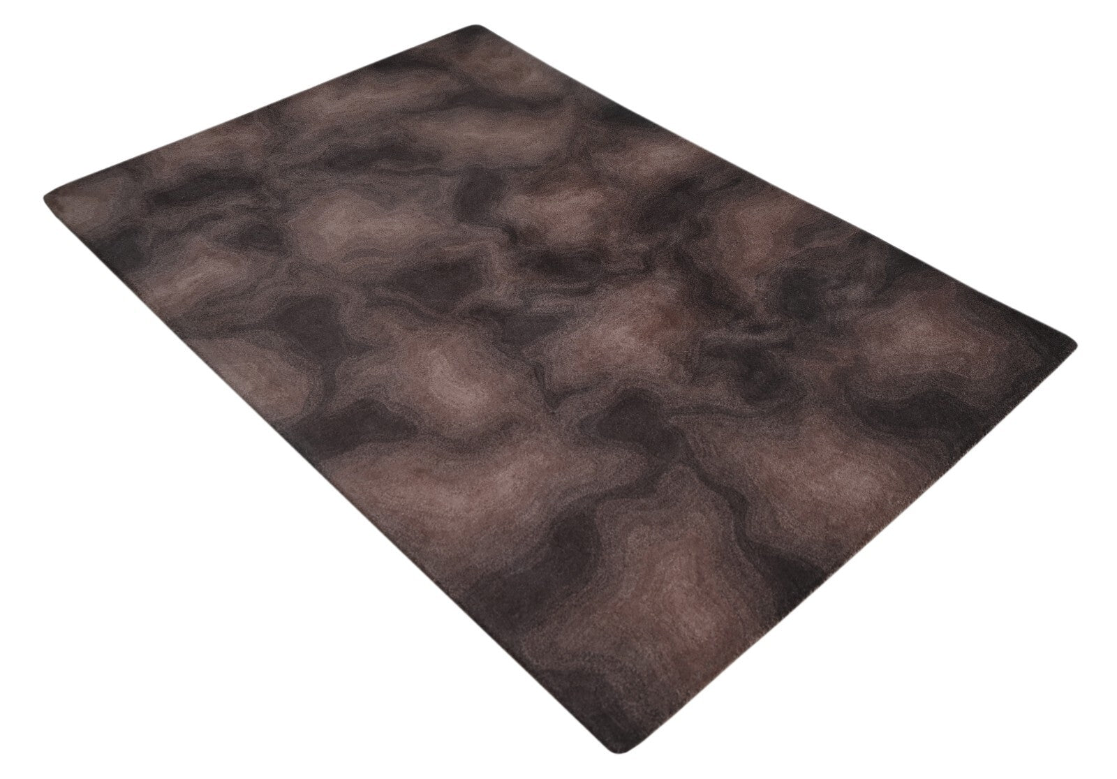 Tappeto in lana annodato a mano 120x180 marrone moderno soggiorno SH209