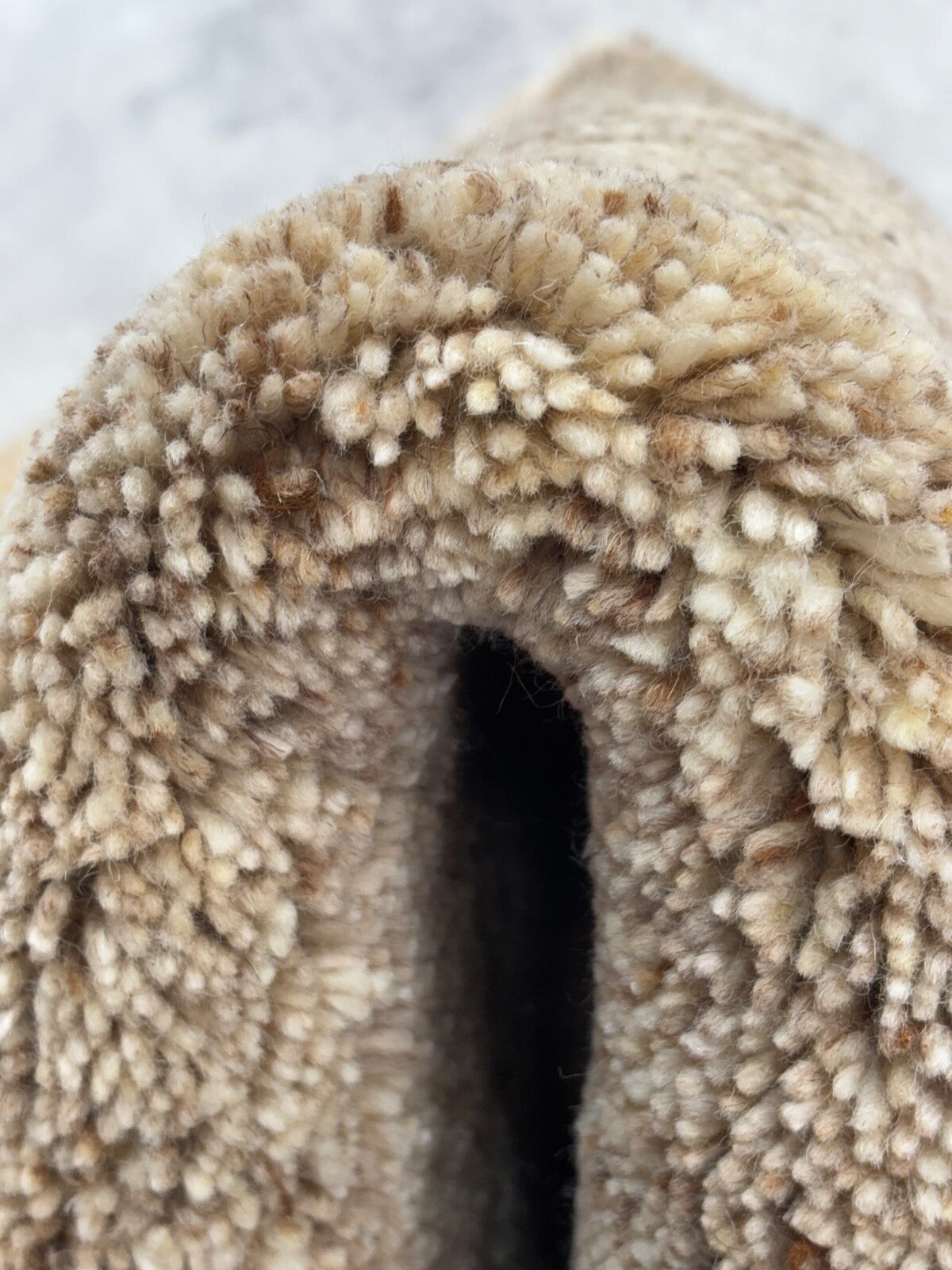 Wollteppich 140x200cm Handgeknüpft 100% Wolle  Braun Grau Modern ST61