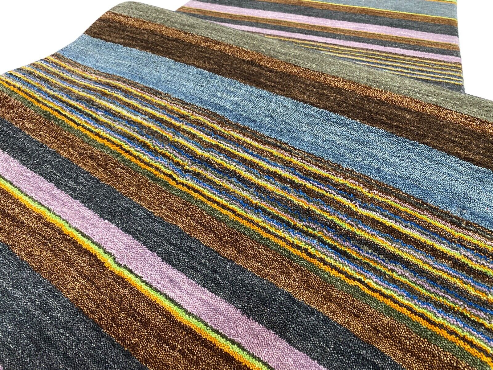 Läufer Gabbeh Teppich 100% Wolle Loom Handgefertigt 80X297 cm R423