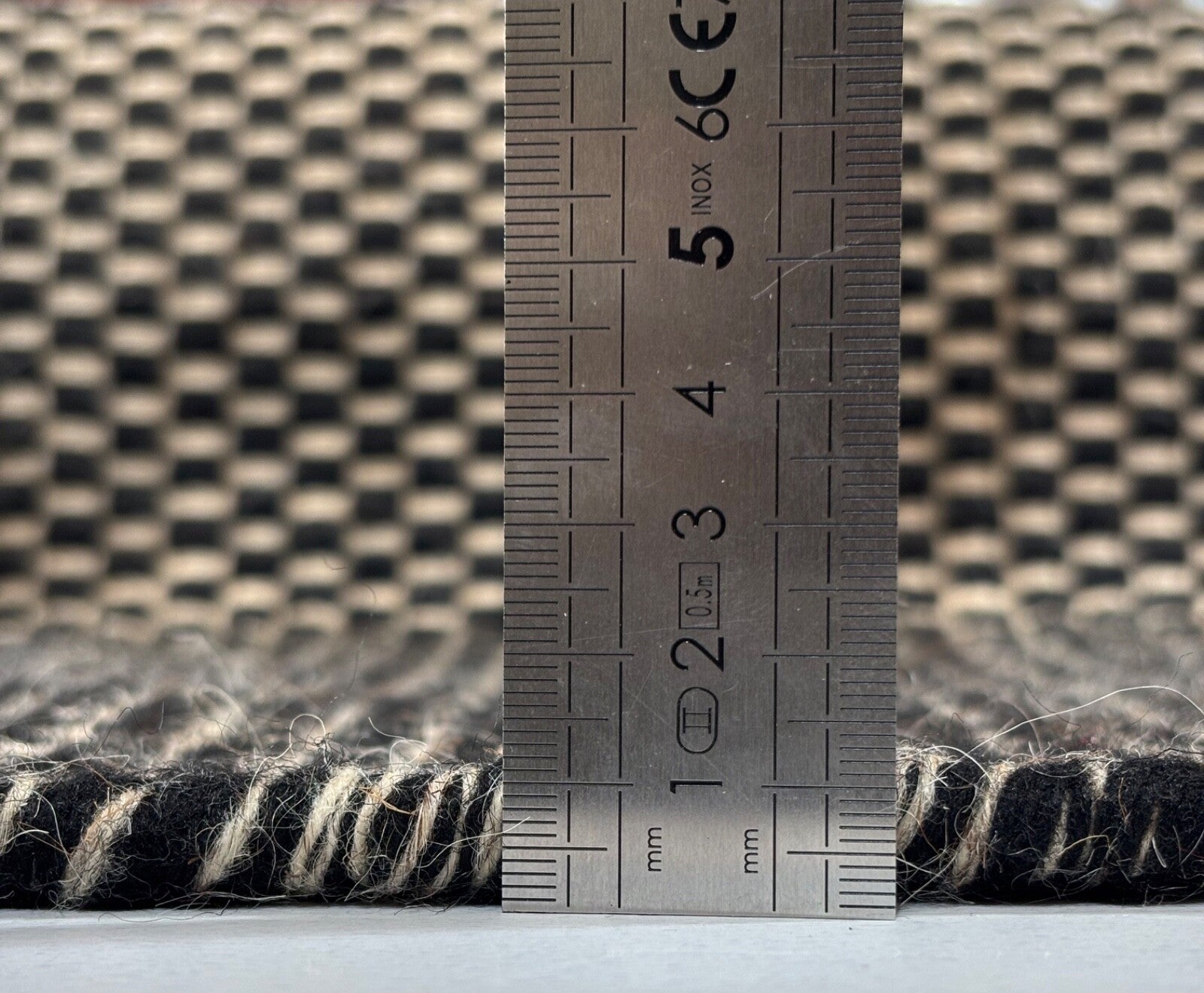 Kilim Dhurry Teppich 60x90cm Handgefertigt 100% Wolle Schwarz R126