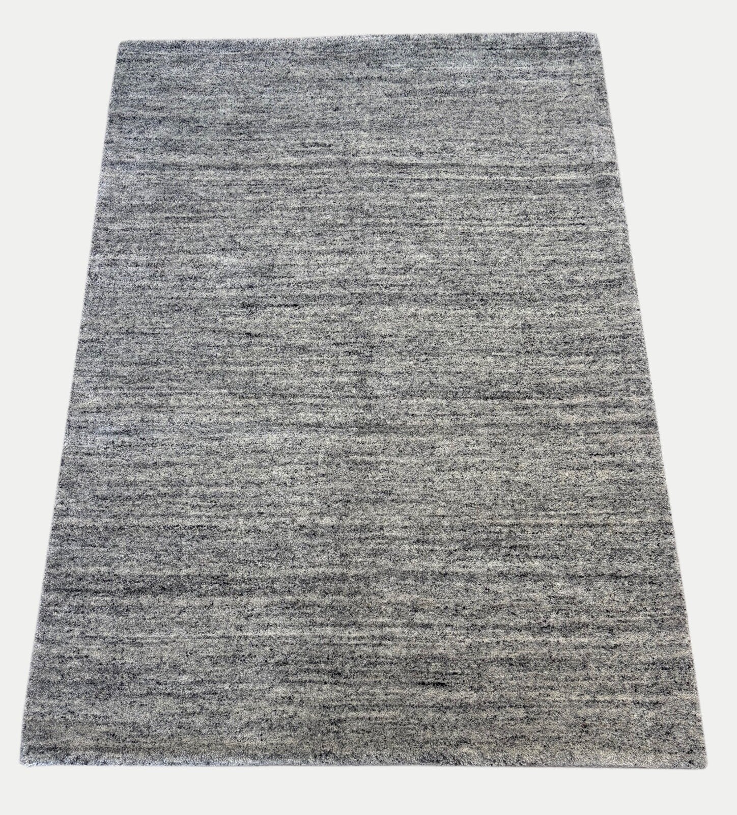 Wollteppich 140x200cm Handgeknüpft 100% Wolle  Grau Modern ST60