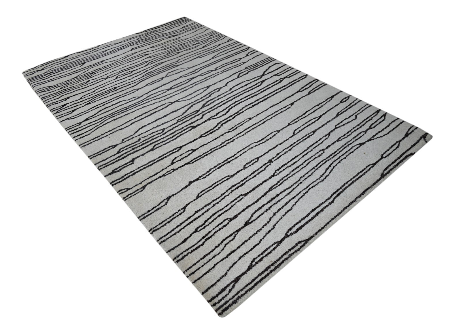 Handgetufteter Wolle teppich 150x240 Creme  Modern Wohnzimmer SH262