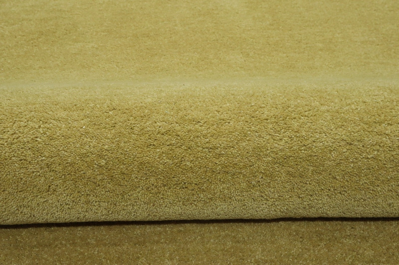 Gabbeh Teppich 100% Wolle Gold Uni Farbe 120x180 cm Handgemacht PL7