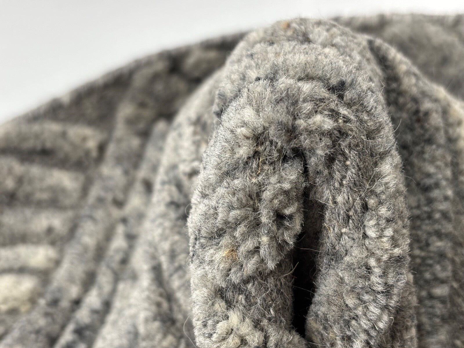 Handgefertigte Kilim Dhurry Teppich 60x90 cm  Grau  100% Wolle DWD805