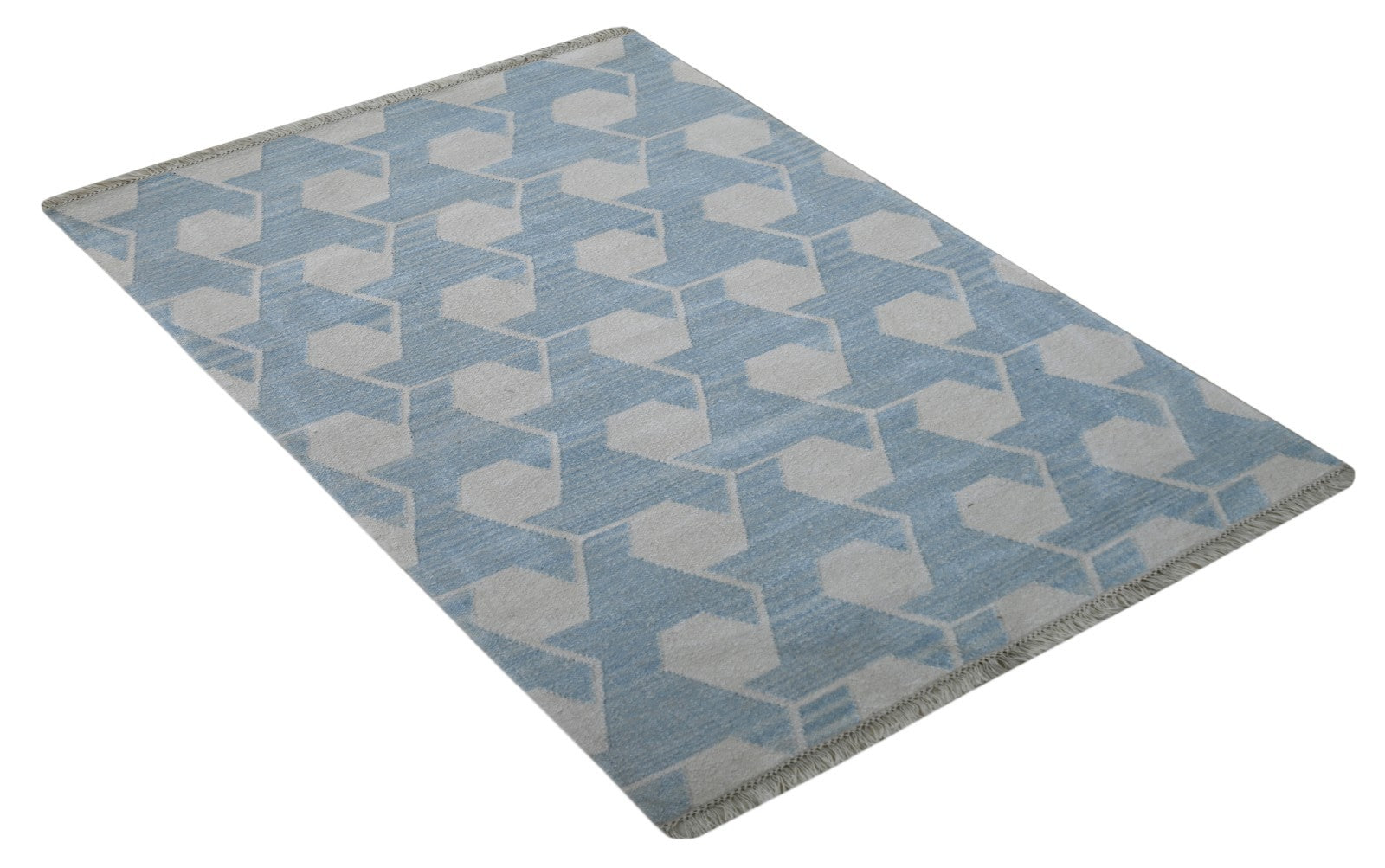 Bunter Wollteppich 120x180 cm Handgefertigt Modern Natur Teppich sh190