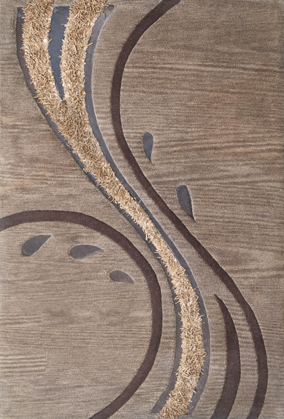 Handgetufteter Wolle teppich 120x180 braun Modern Wohnzimmer SH250