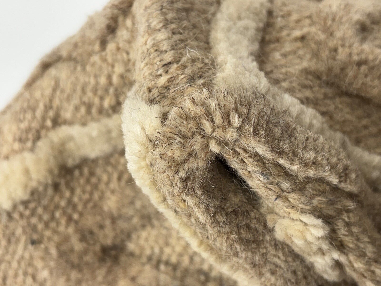 Handgefertigte Kilim Dhurry Teppich 60x90 cm Naturbeige Braun  100% Wolle DWD806