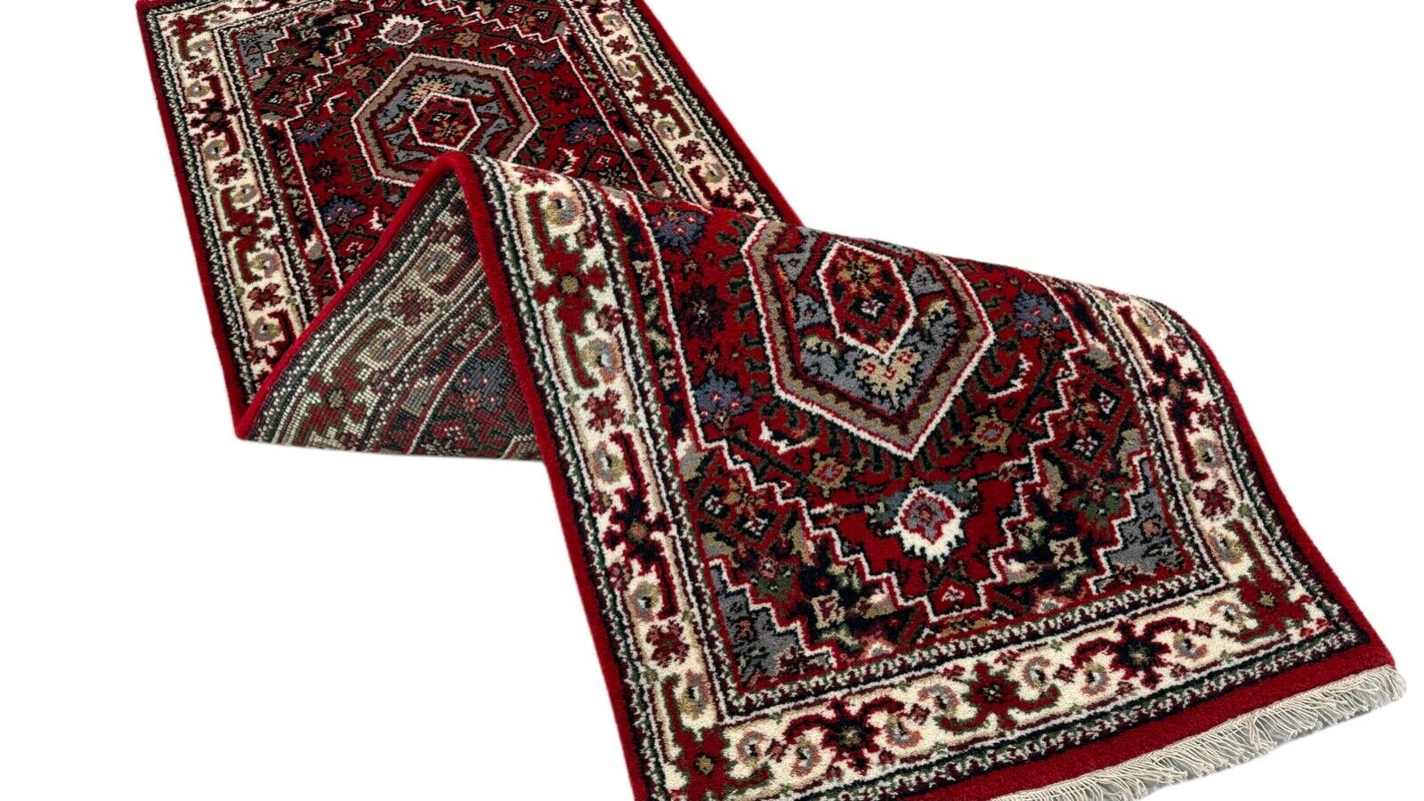 Rot Teppich Orient Läufer Bidjar 80x250 cm 100% Wolle Handgeknüpft