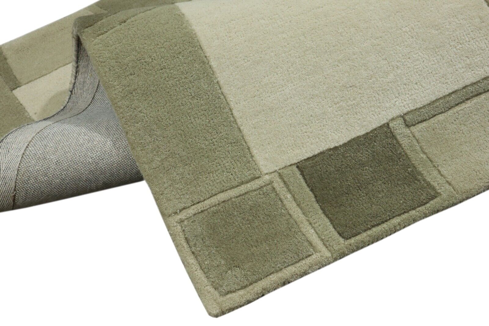 Gabbeh Teppich 100% Wolle 70X140 cm Handarbeit Beige Handgetuftet T1005