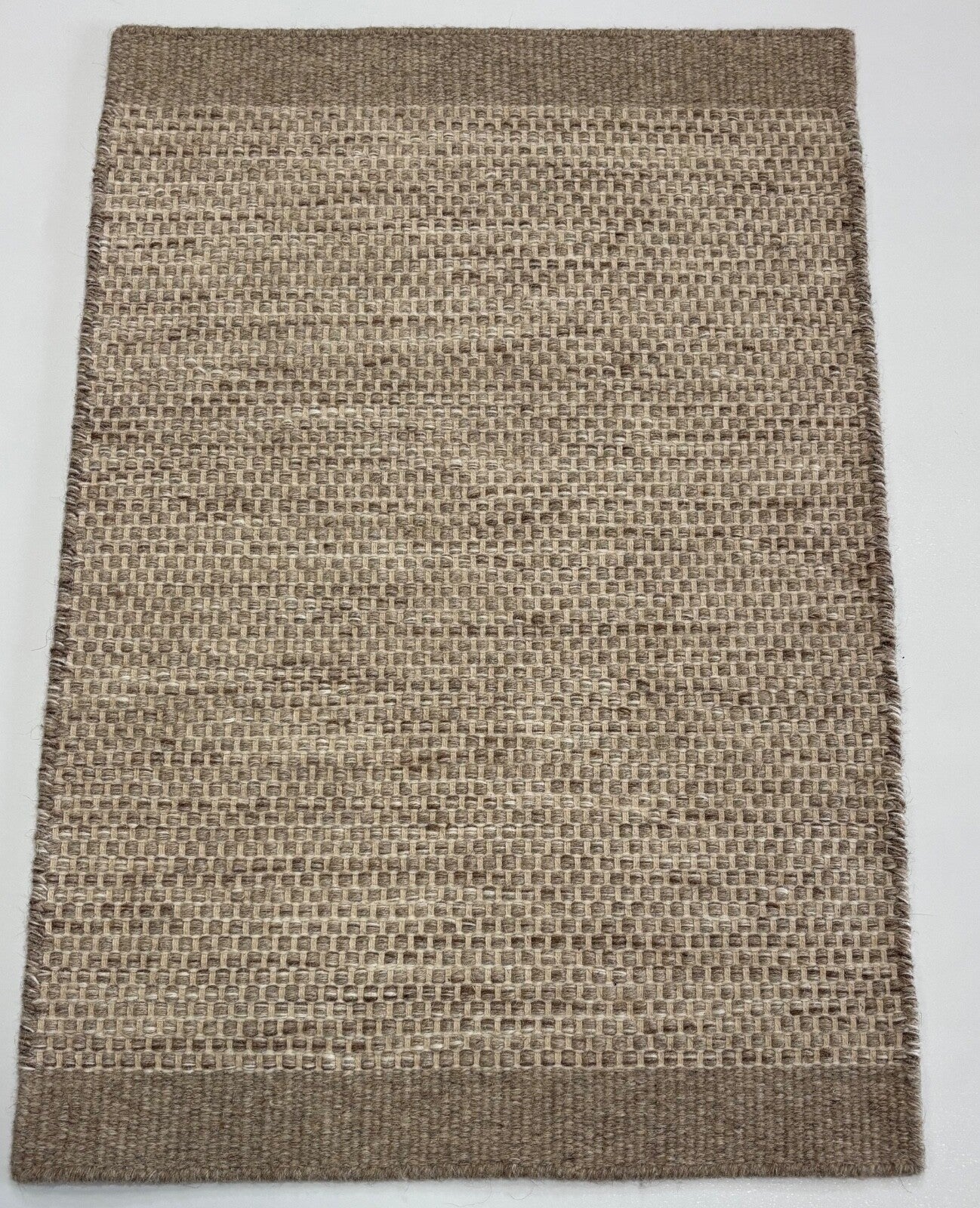 Kilim Dhurry Teppich 60x90cm Handgefertigt 100% Wolle Grau R127