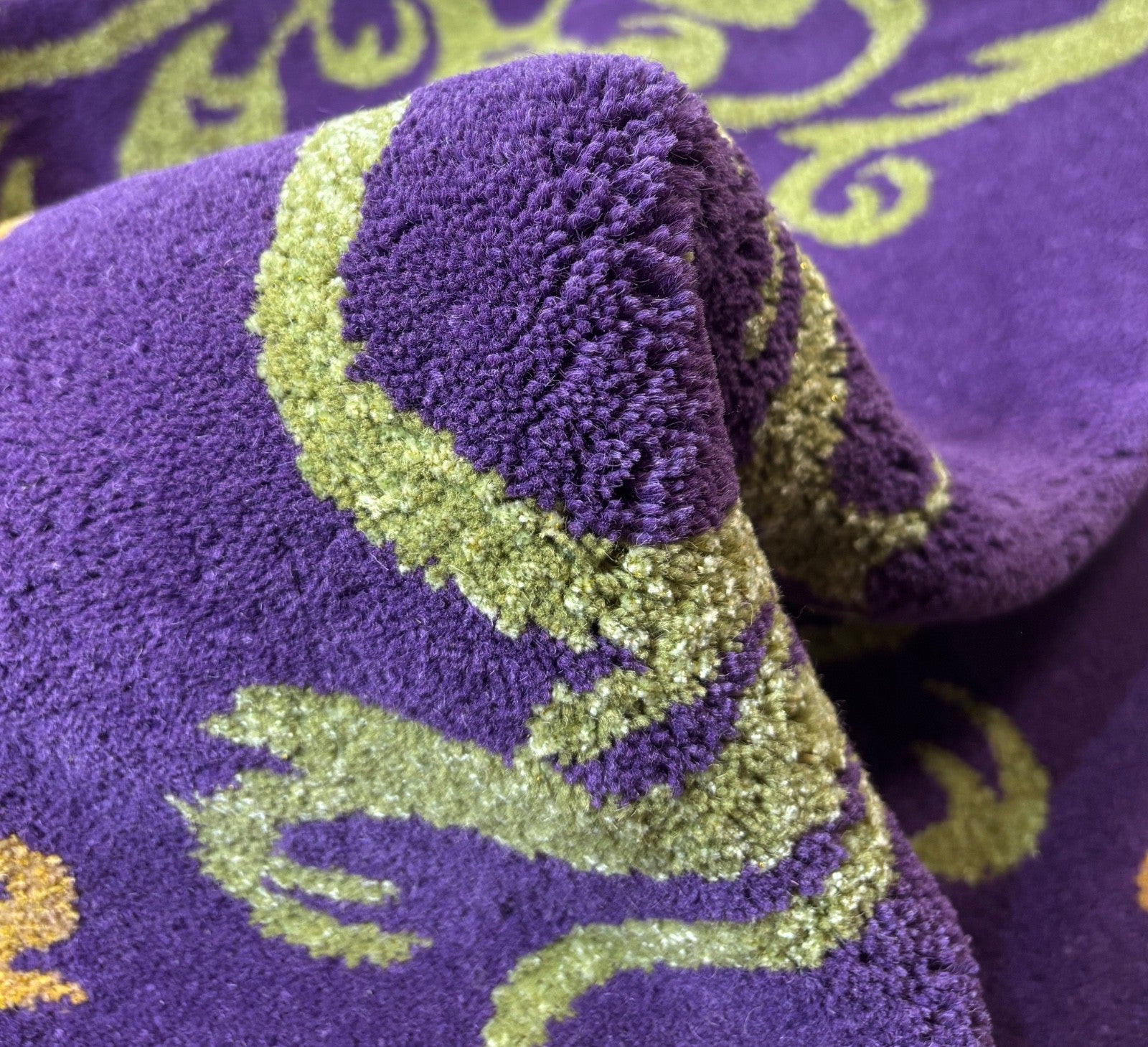 Modern Teppich Rund 180 cm Wolle Jary Modern Lila Wohnzimmer Handgetuftet