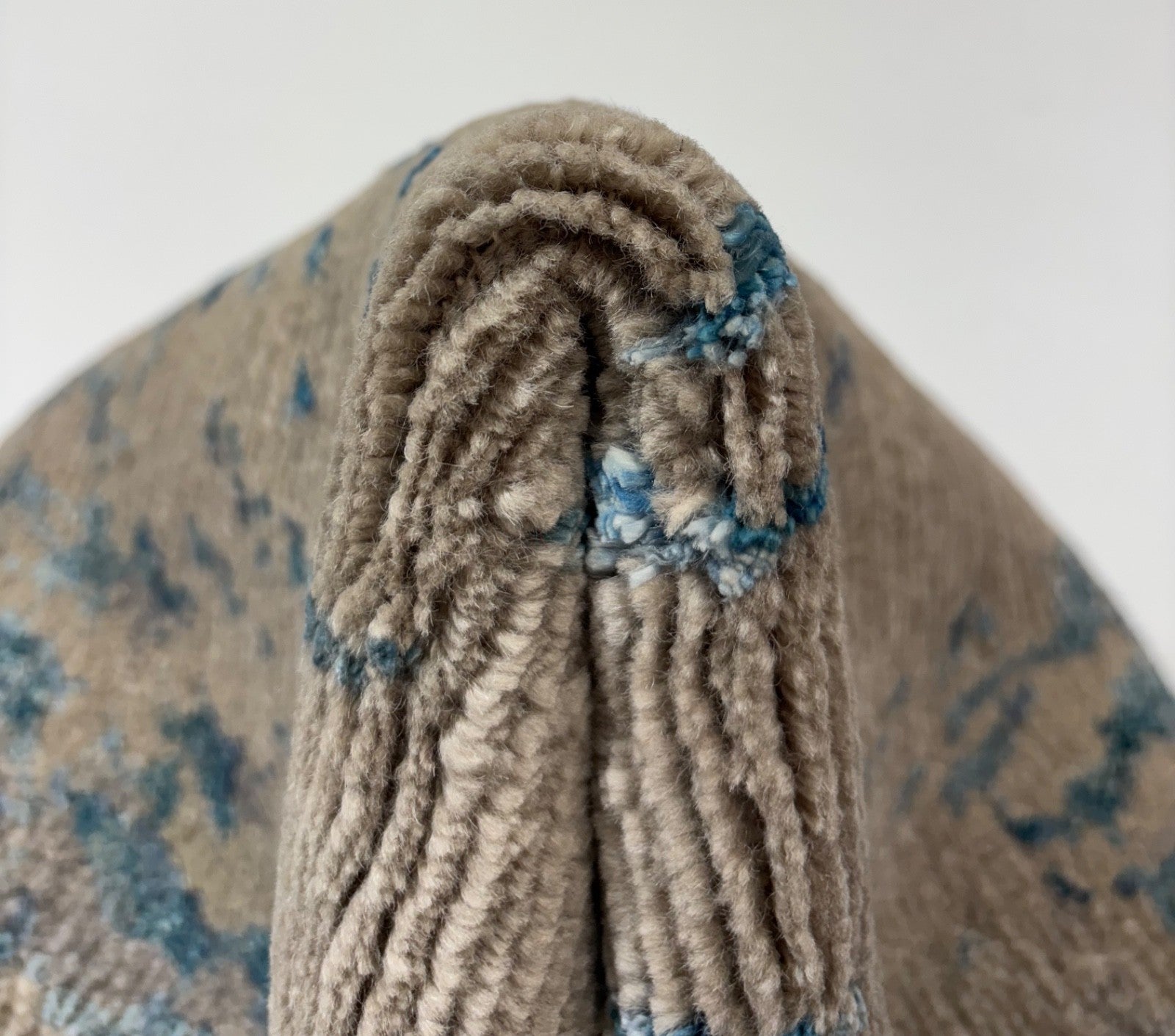 Orientteppich 60x90 cm Handgeknüpft Viskose Blau Grau Multicolor Glanz R72