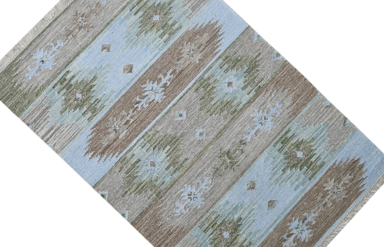 Bunter Wollteppich 120x180 cm Handgefertigt Modern Teppich sh192