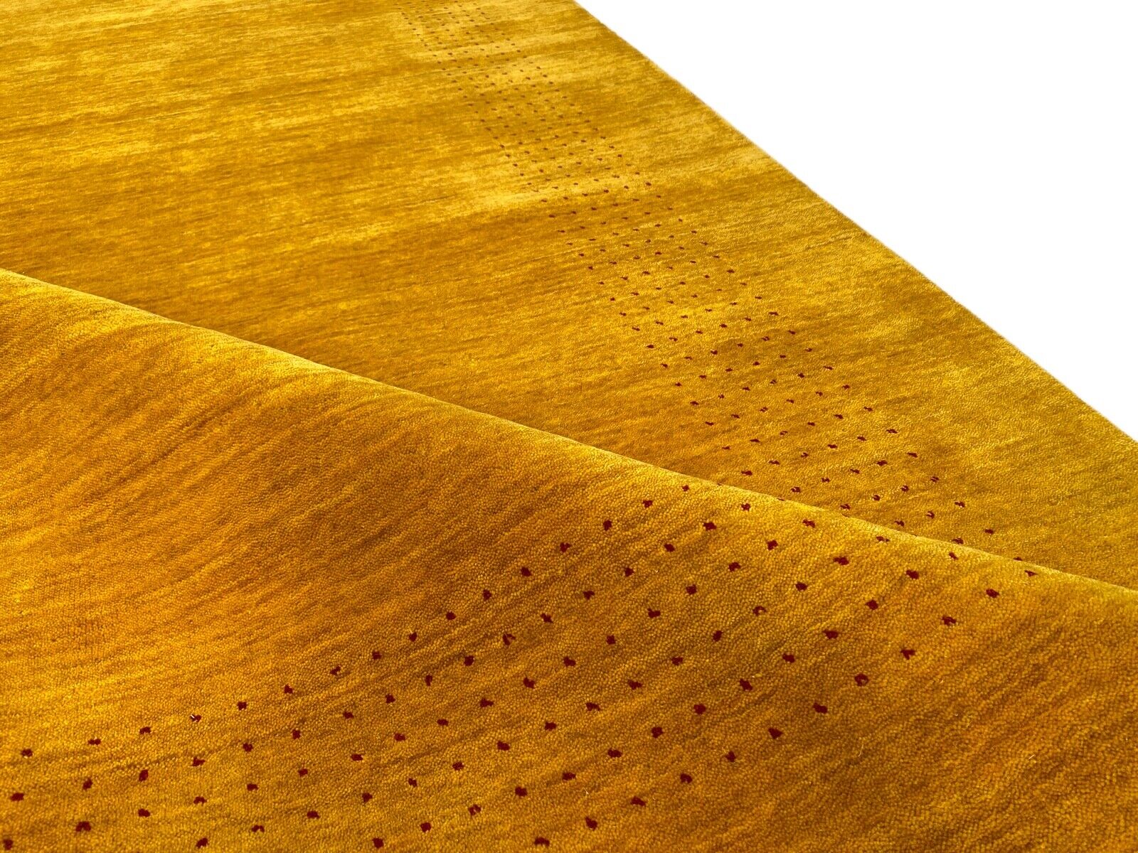 Gold Gabbeh Teppich 100% Wolle Orientteppich Handgewebt  Loom Brücke G625T5