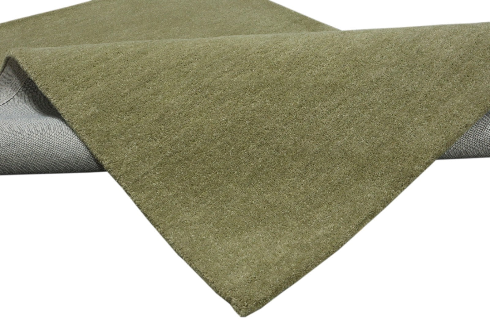 Gabbeh Teppich 100% Wolle Hellgrüne Uni Farbe 120x180 cm Handgemacht PL9