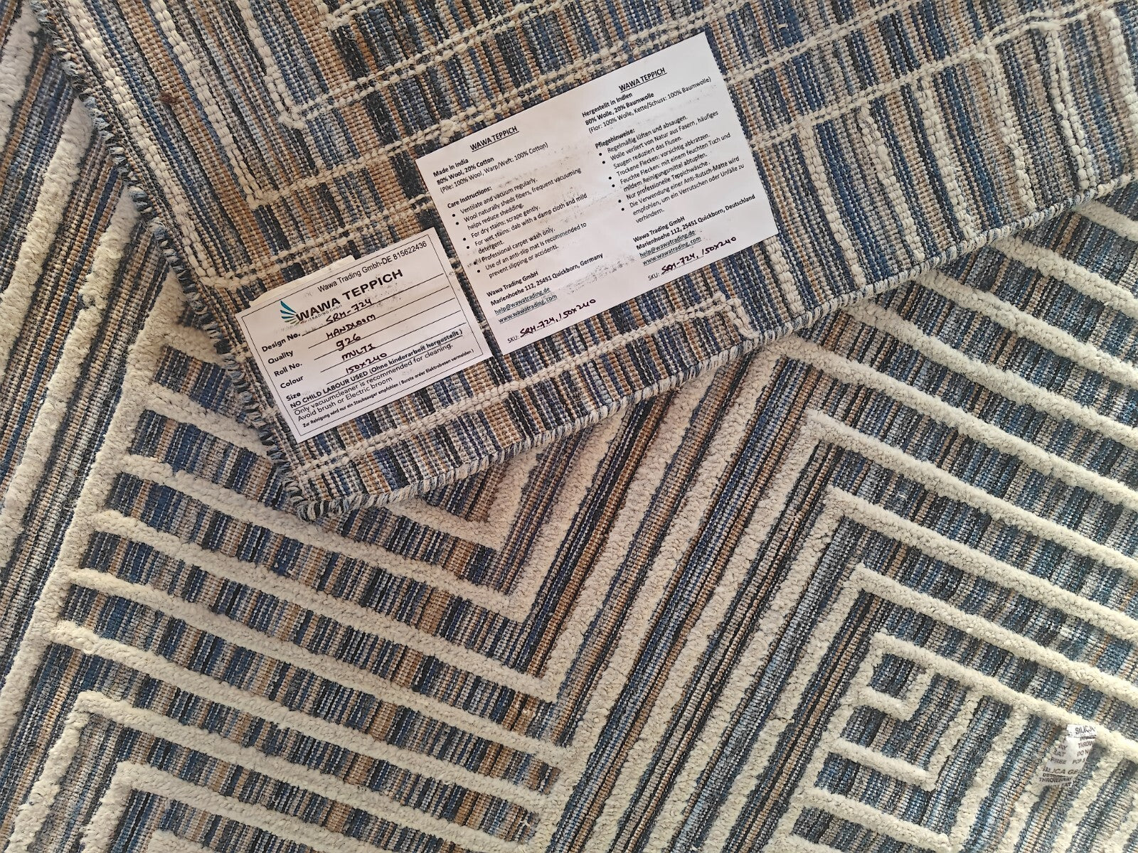 Handgeweven vloerkleed 150x240 cm, gemaakt van glanzend garen met diverse huisdierkleuren, geschikt voor de woonkamer SH724