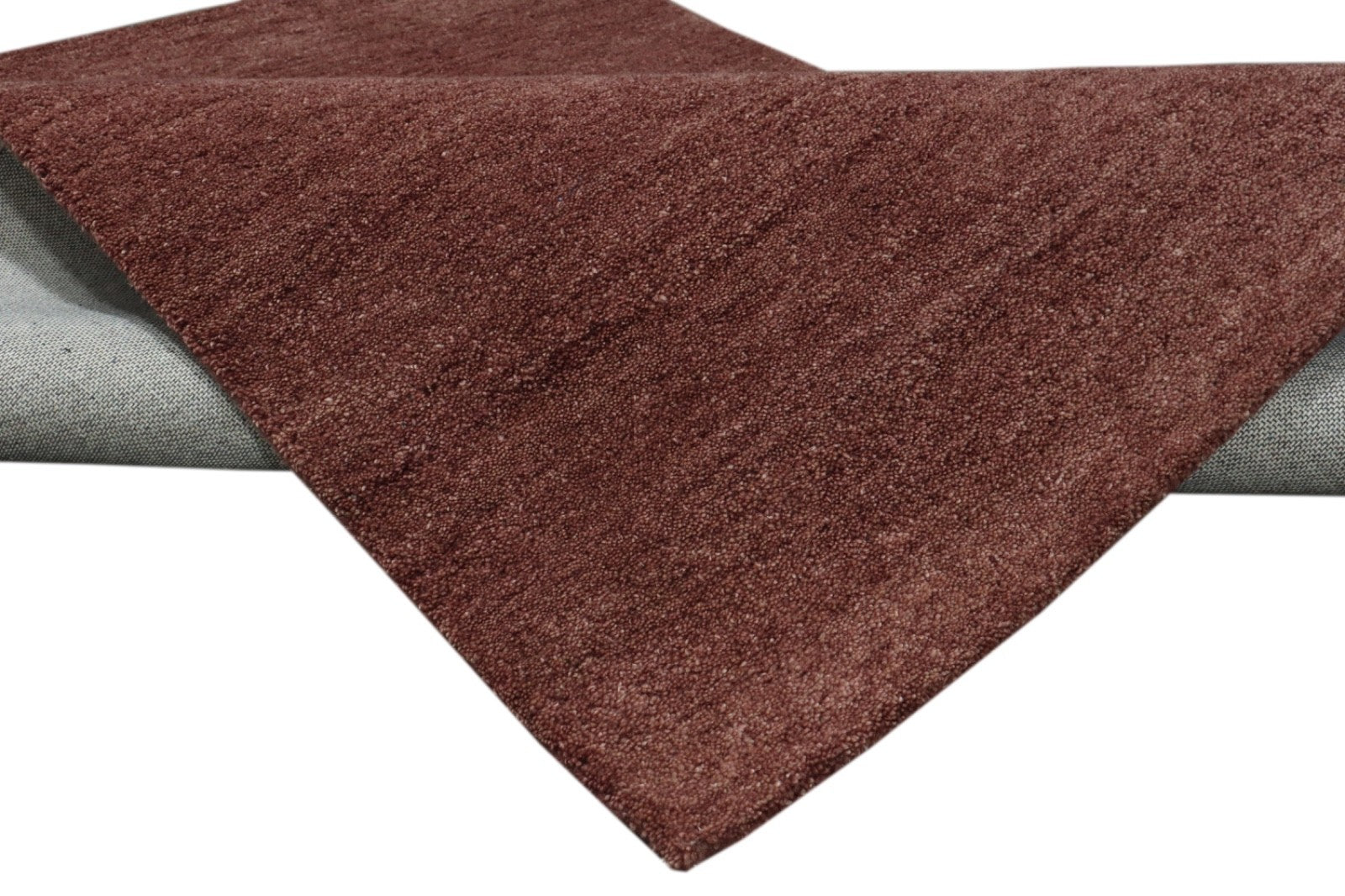 Preproga Gabbeh, 100 % volna, enobarvna breskova barva, 120 x 180 cm, ročno izdelana, PL25