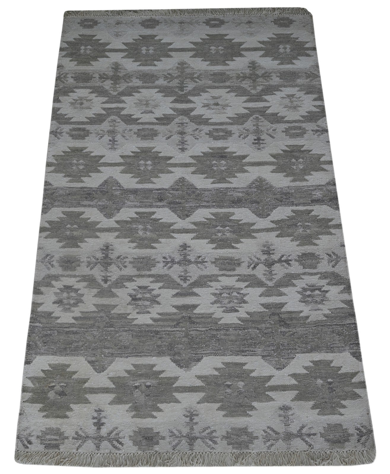 Bunter Wollteppich 120x180 cm Handgefertigt Modern Teppich sh198