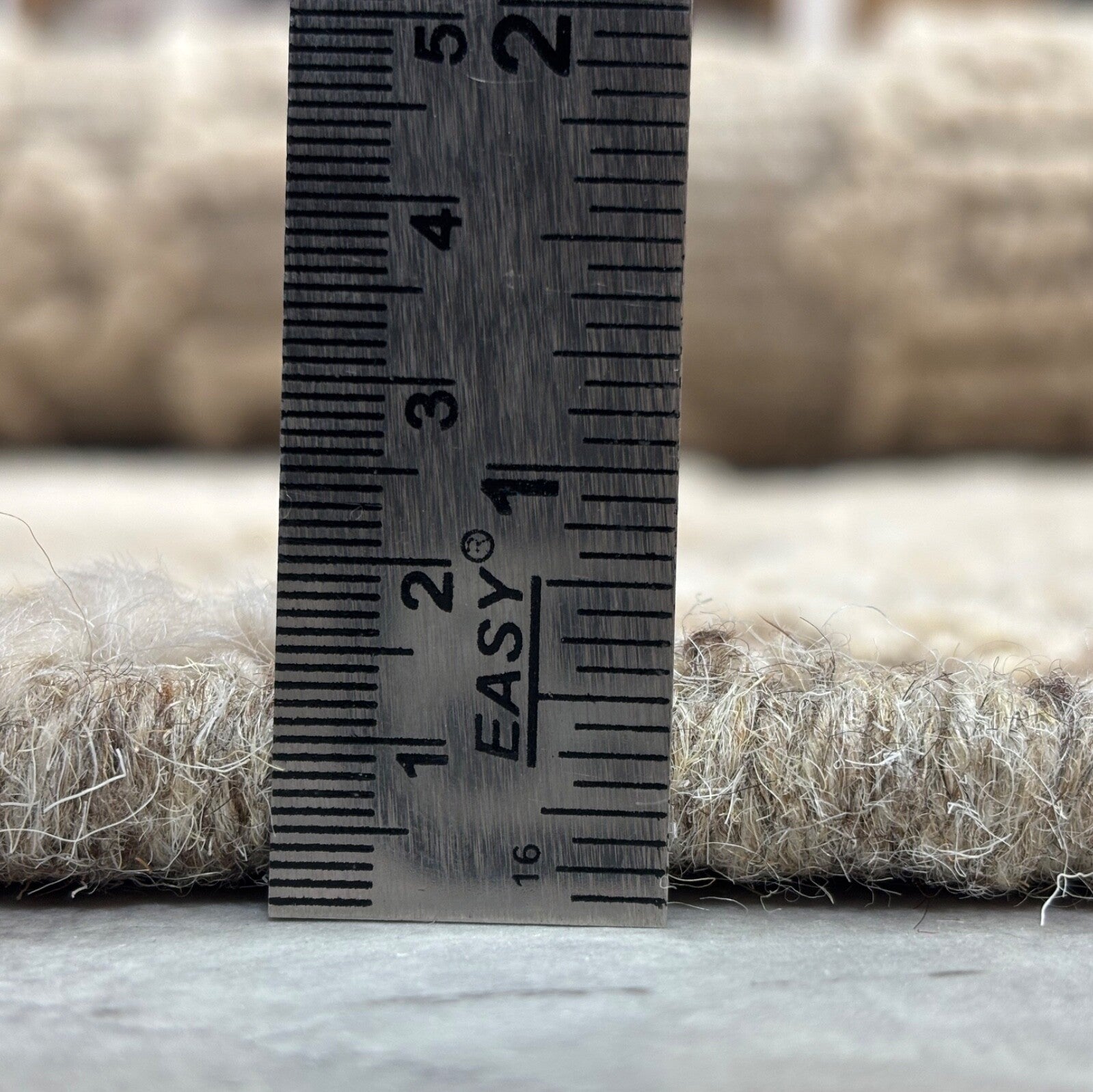 Handgeknüpfter Wollteppich 152x243 cm Beige Grau  Modern Design DT960