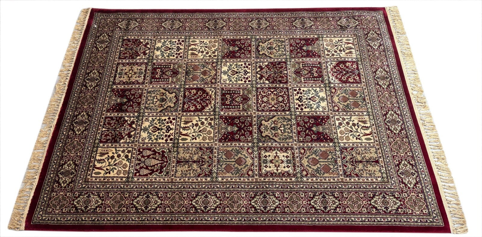 Orientteppich 150x210 cm Kashmir Design Viskose mit Seidenglanz Luxuriös Teppich