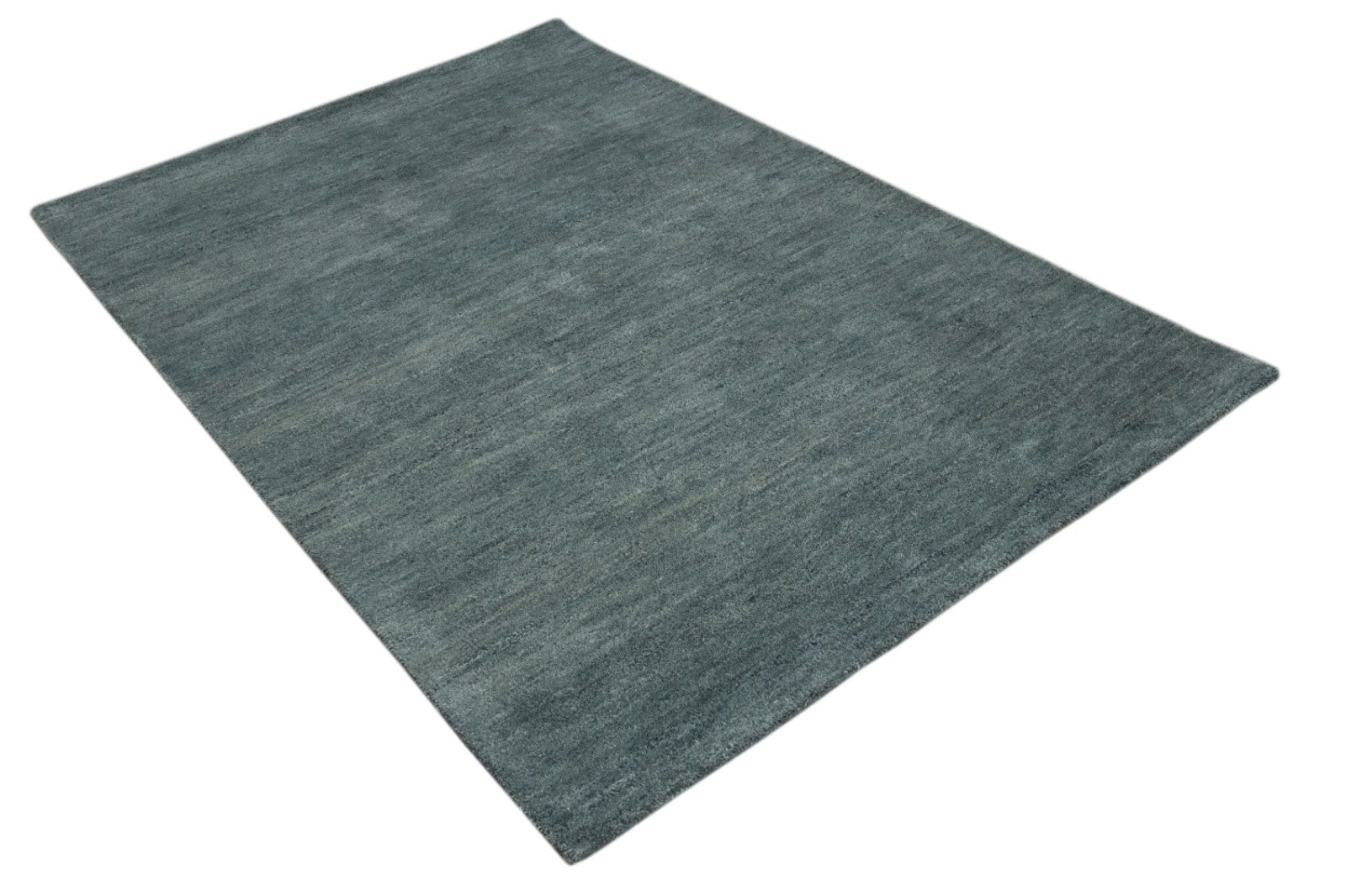 Gabbeh Teppich 100% Wolle Grau Uni Farbe 120x180 cm Handgemacht PL20