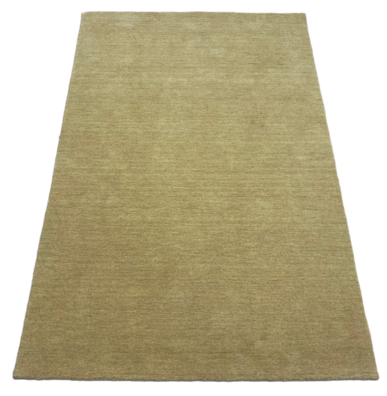 Gabbeh Beige Teppich 100% Wolle einfarbig gefärbt Handgewebt G84