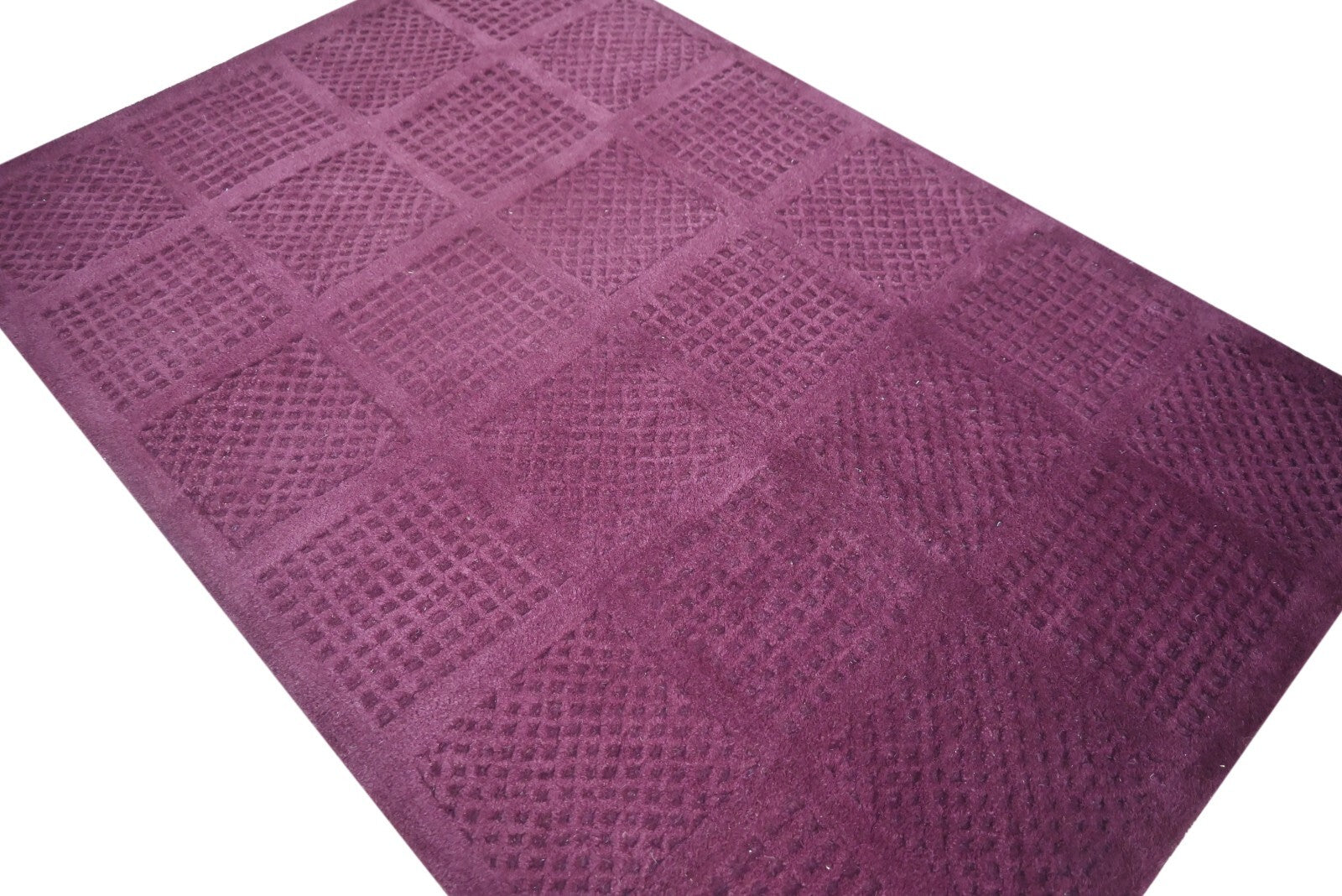 Handgetufteter Wolle teppich 120x180 Lila Modern Wohnzimmer SH229