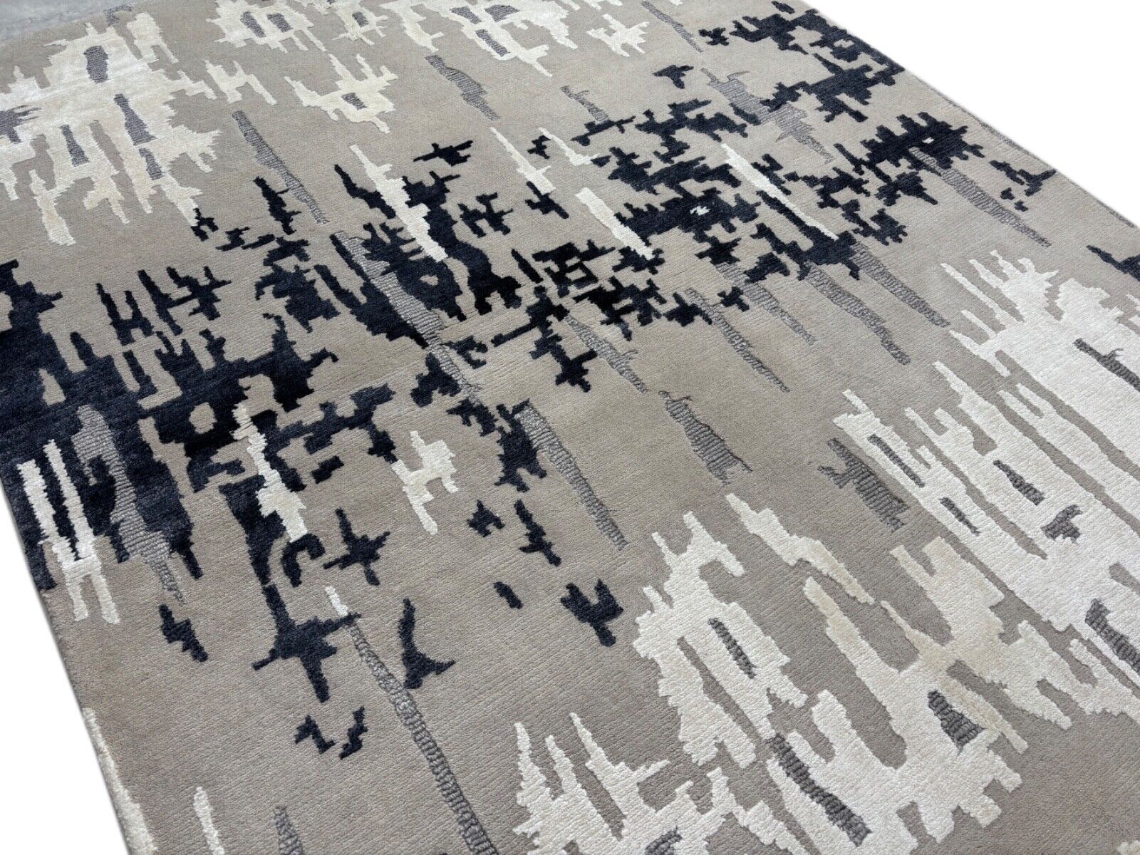 Handgeknüpft Nepal Teppich Einzigartiges Design Bambus seide Wolle 170X240 cm