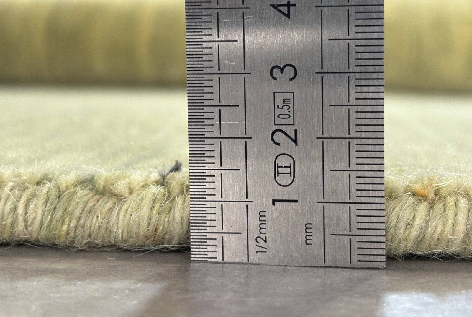 Handgewebter Wollteppich Olivgrün Uni Moderní Teppich aus Wolle 242x300 cm WR129