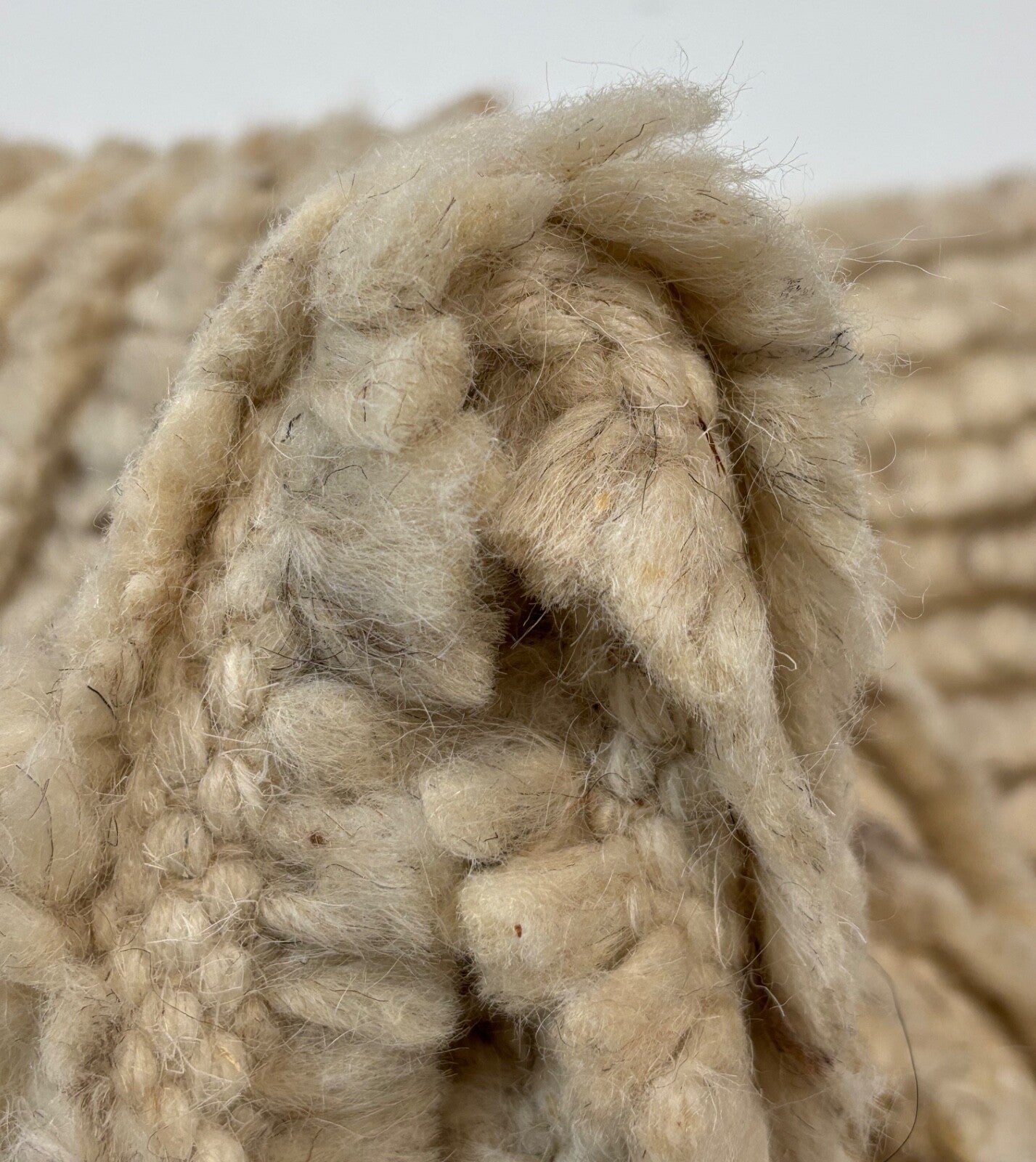 Handgeknüpfter 100% Wollteppich 60x90 Modern Design Teppich  Beige BCI77