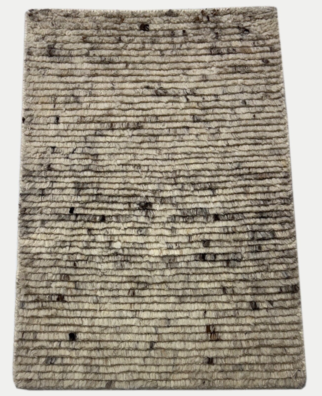 Ručno čvorani tepih od 100% vune 60x90 Moderni dizajnerski tepih bež boje BCI78