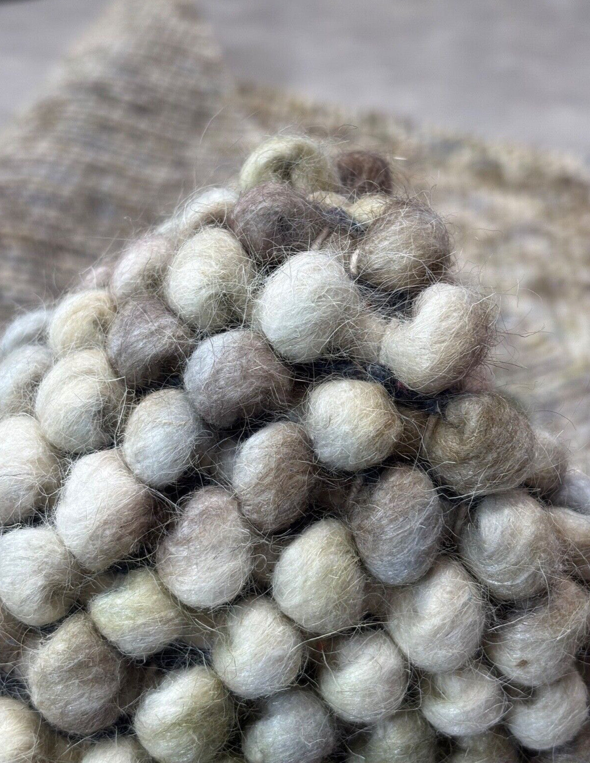 Bunter Wollteppich 170x240 cm Handgefertigt Modern Natur Teppich st12