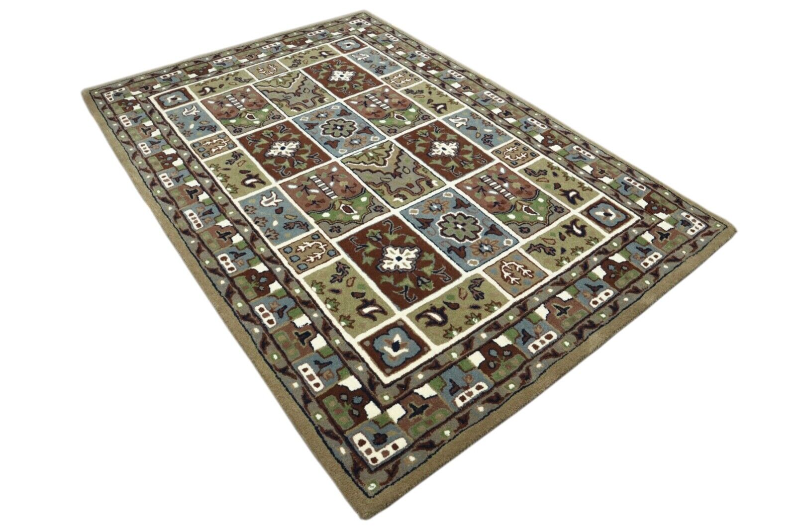 Orient Teppich 100% Wolle 160X230 cm Handarbeit Handgetuftet T918