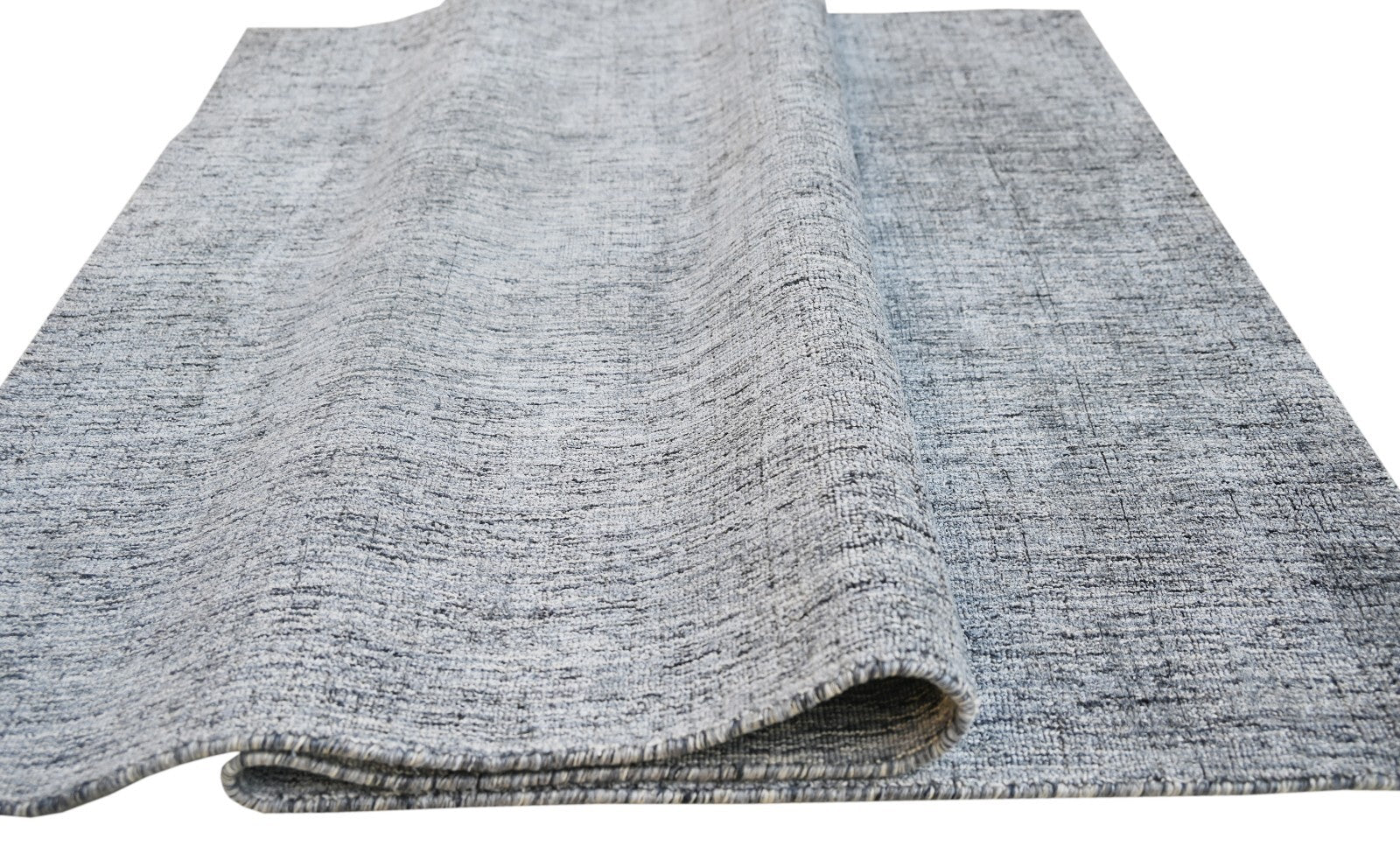 Ručně tkaný koberec 120x180 šedý lesklý lněný plochý do obývacího pokoje SH220