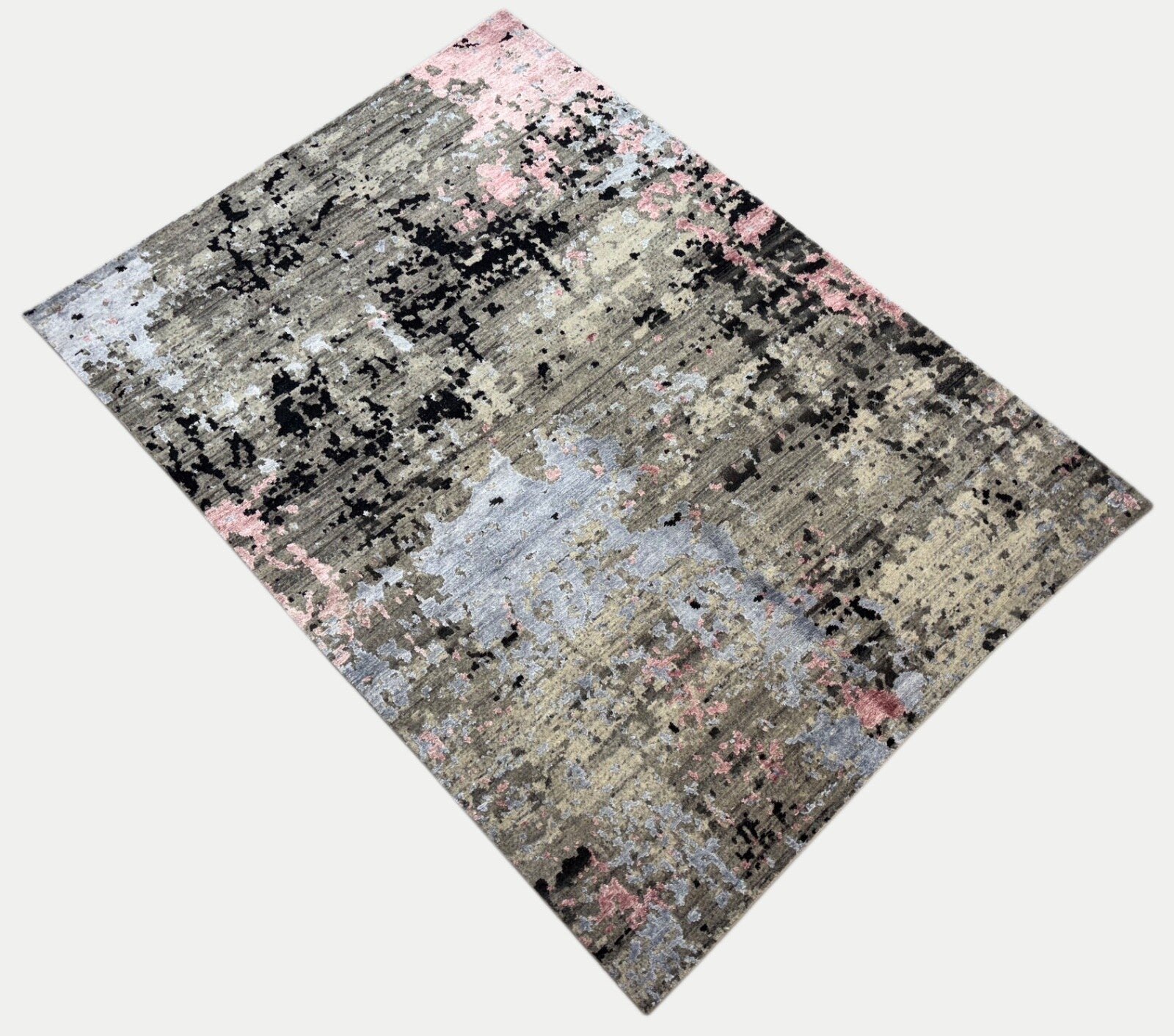 Handgeknüpft  Teppich Einzigartiges Design Bambus seide Wolle 168X236 cm  ST922