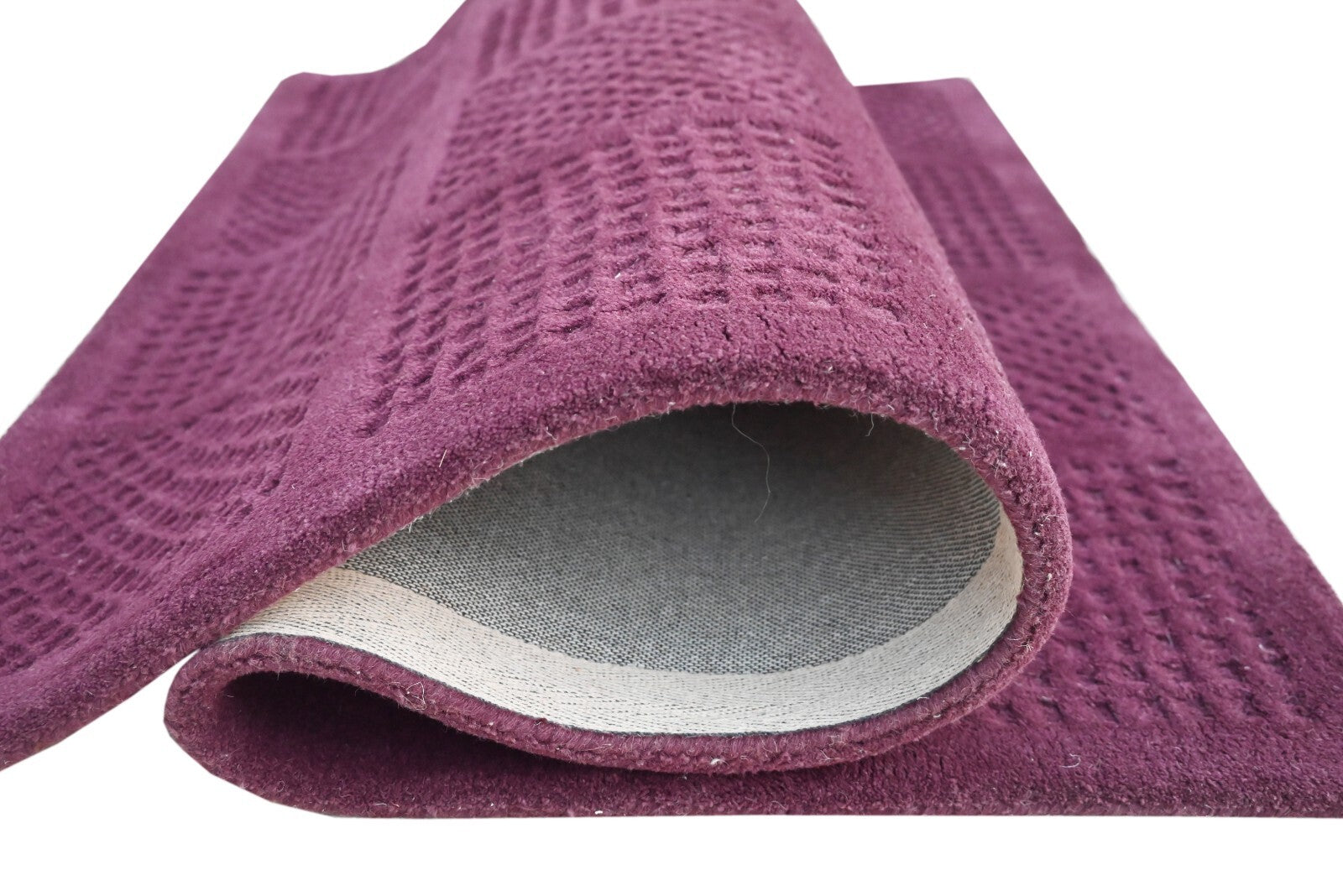 Handgetufteter Wolle teppich 120x180 Lila Modern Wohnzimmer SH229