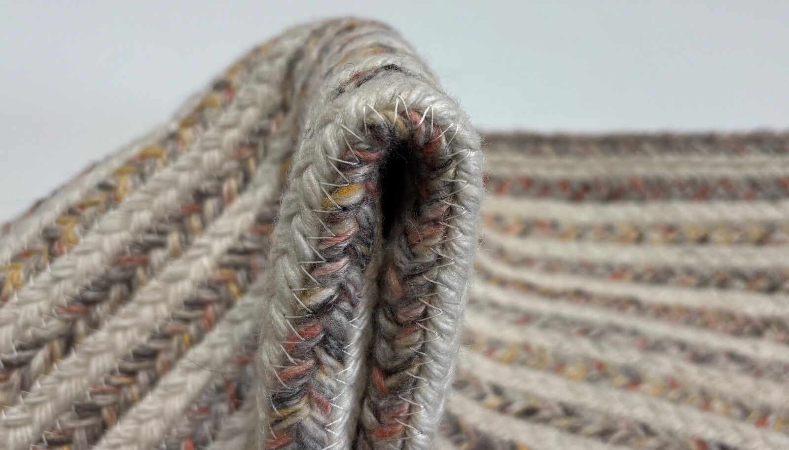 Kilim Dhurry Teppich 60x90cm Handgefertigt 100% Wolle Naturweiß R64