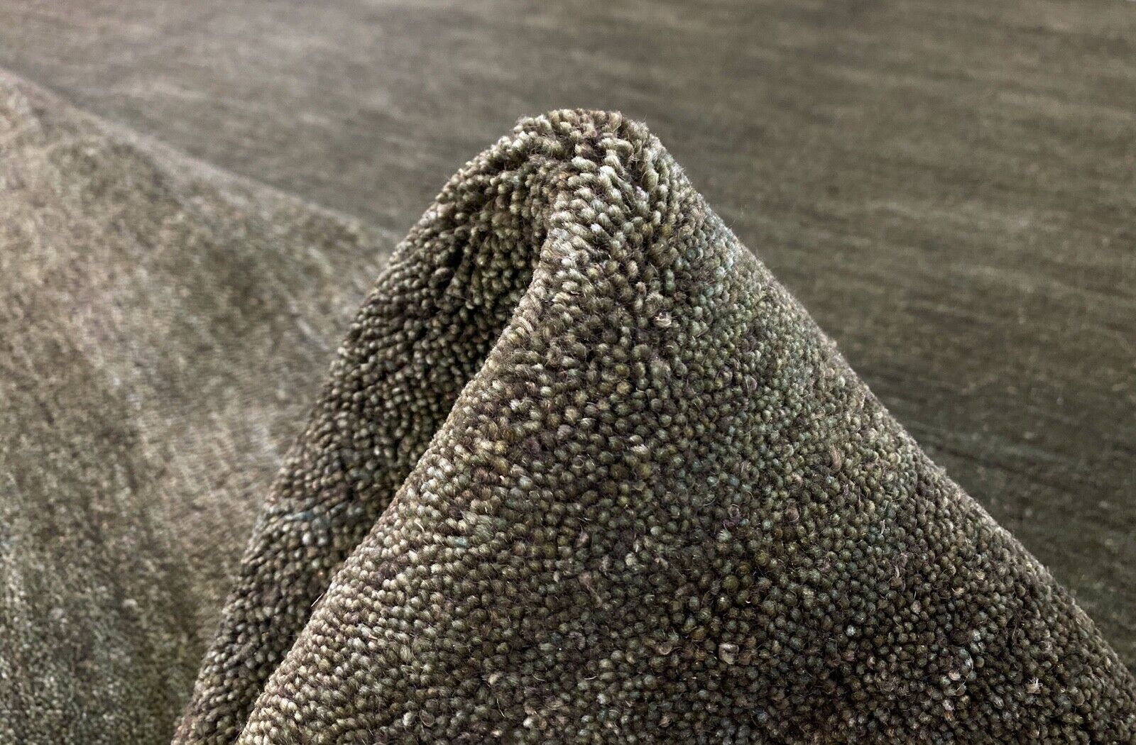 Orientteppich Gabbeh Teppich 100% Wolle Grün Handgewebt Loom Debbich