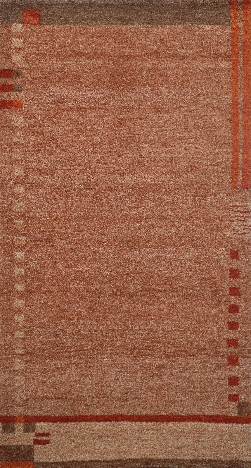 Modernes Handgeknüpfter Wolle 90x150 Vintage Rot Wohnzimmer Teppich SH155