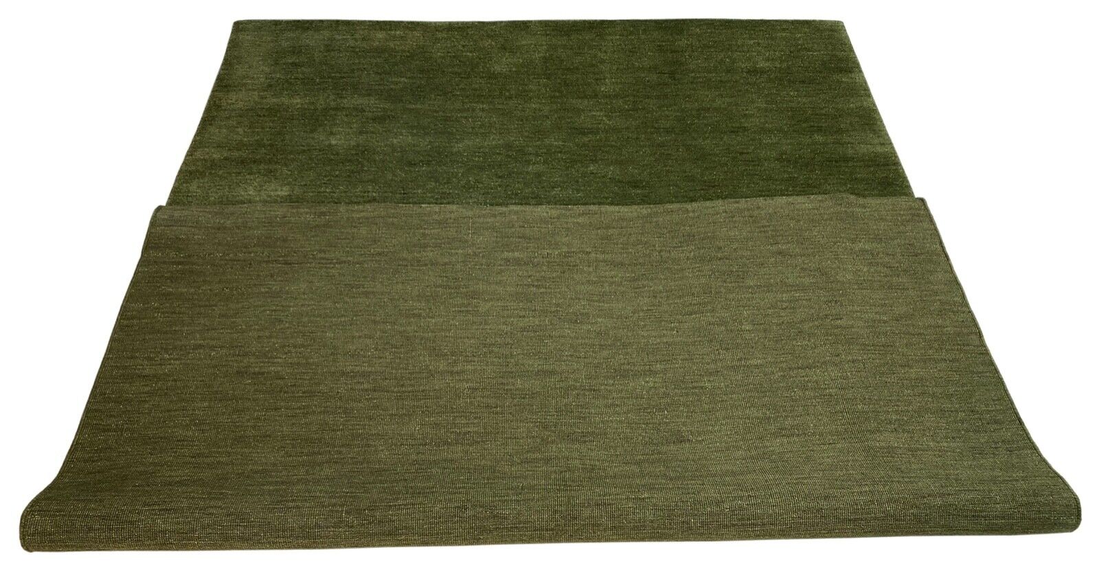 Orientteppich Gabbeh Teppich 100% Wolle Grün Handgewebt Loom Debbich