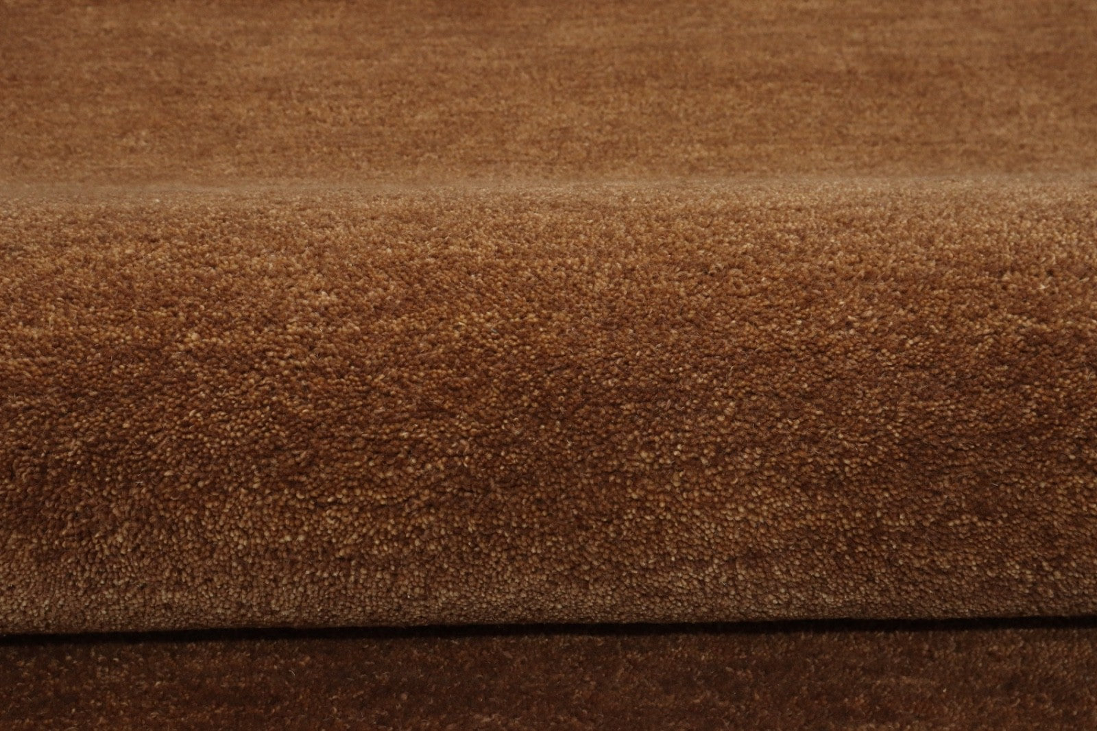 Gabbeh Teppich 100% Wolle Kaffeebraun Uni Farbe 120x180 cm  Handgemacht PL3