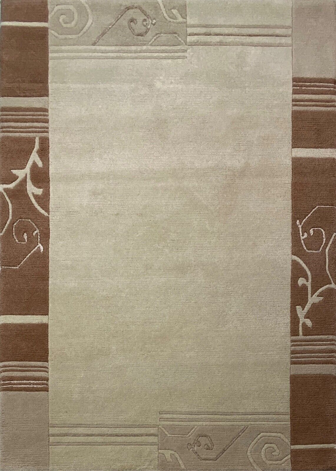 Teppich Handgeknüpft 250X350 cmBeige Braun  Wolle Orientteppich Indo Nepal