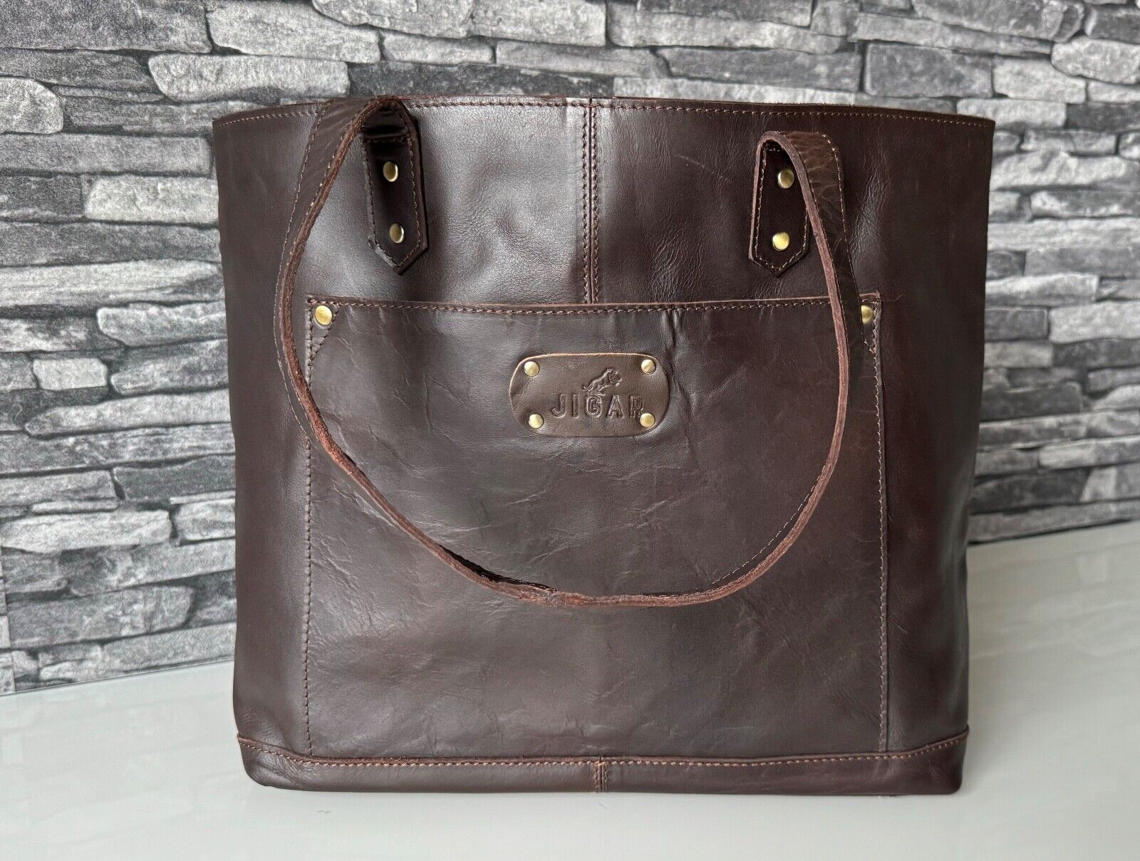 Damen Handtasche aus echtem Leder Handtasche Schultertasche Tasche