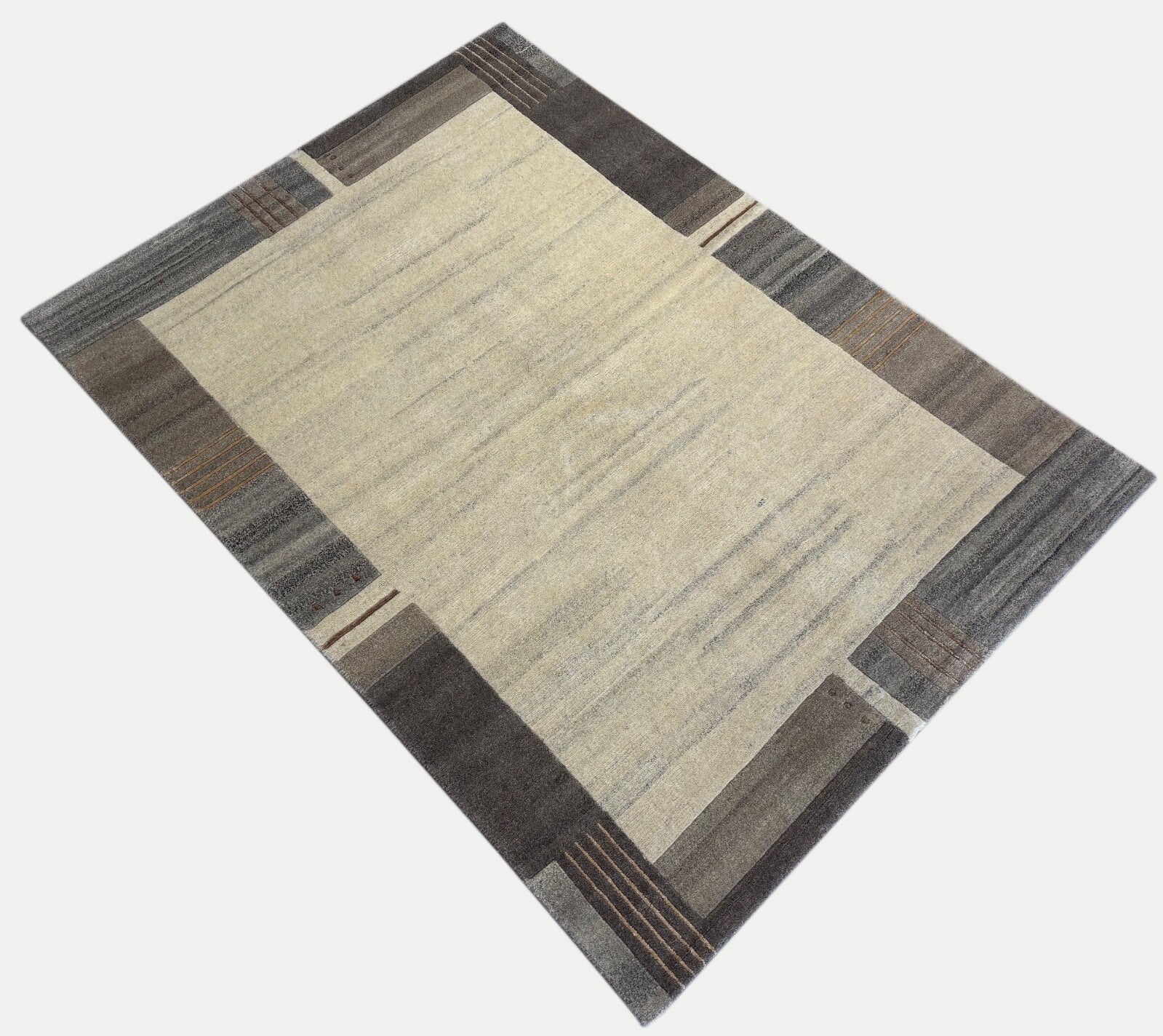 Nepal Käsinsolmittu Villamatto Luonnonväriset Harmaa, Beige 170x240 cm IN2021