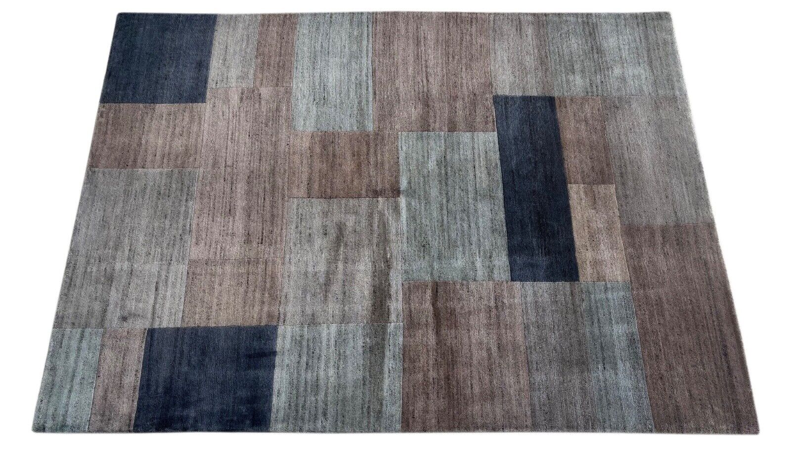 Nepal Handgeknüpft Naturfarben Teppich Grau Blau 170X240 cm 100% Wolle st10