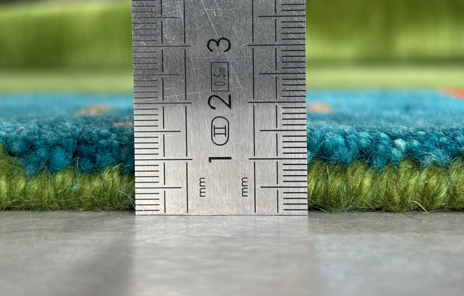 Wollteppich 250x350 Grün Bunt Modern Handgewebt Unikat Orient Teppich 109