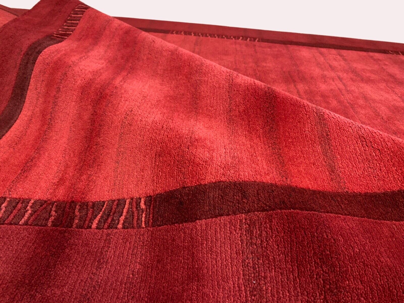 Rot Teppich Handgeknüpft 250X350 cm Orange 100%  Wolle Orientteppich Indo Nepal