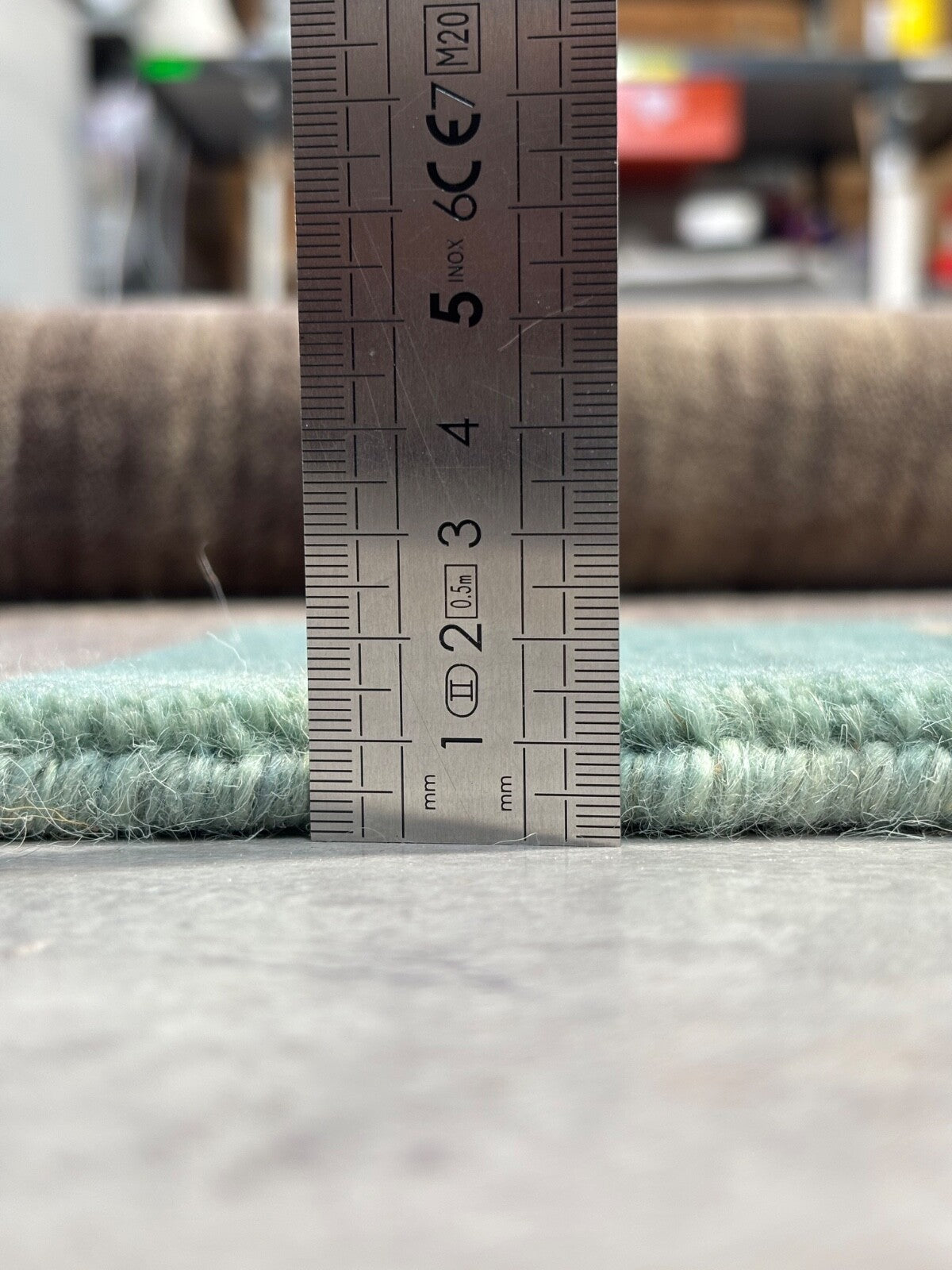 Moderner Gabbeh Teppich Wolle 170x240 cm Handgefertigt Naturtöne Streifen 46-53