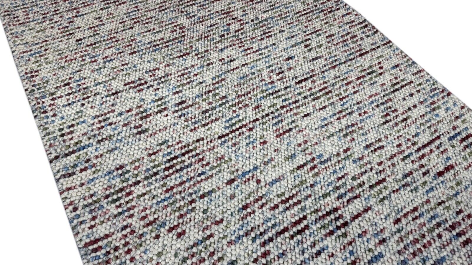 Wollteppich 170x240 cm Handgefertigt Modern Natur Teppich st18